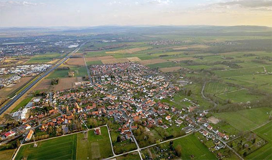 Luftbild von Elliehausen aus Norden